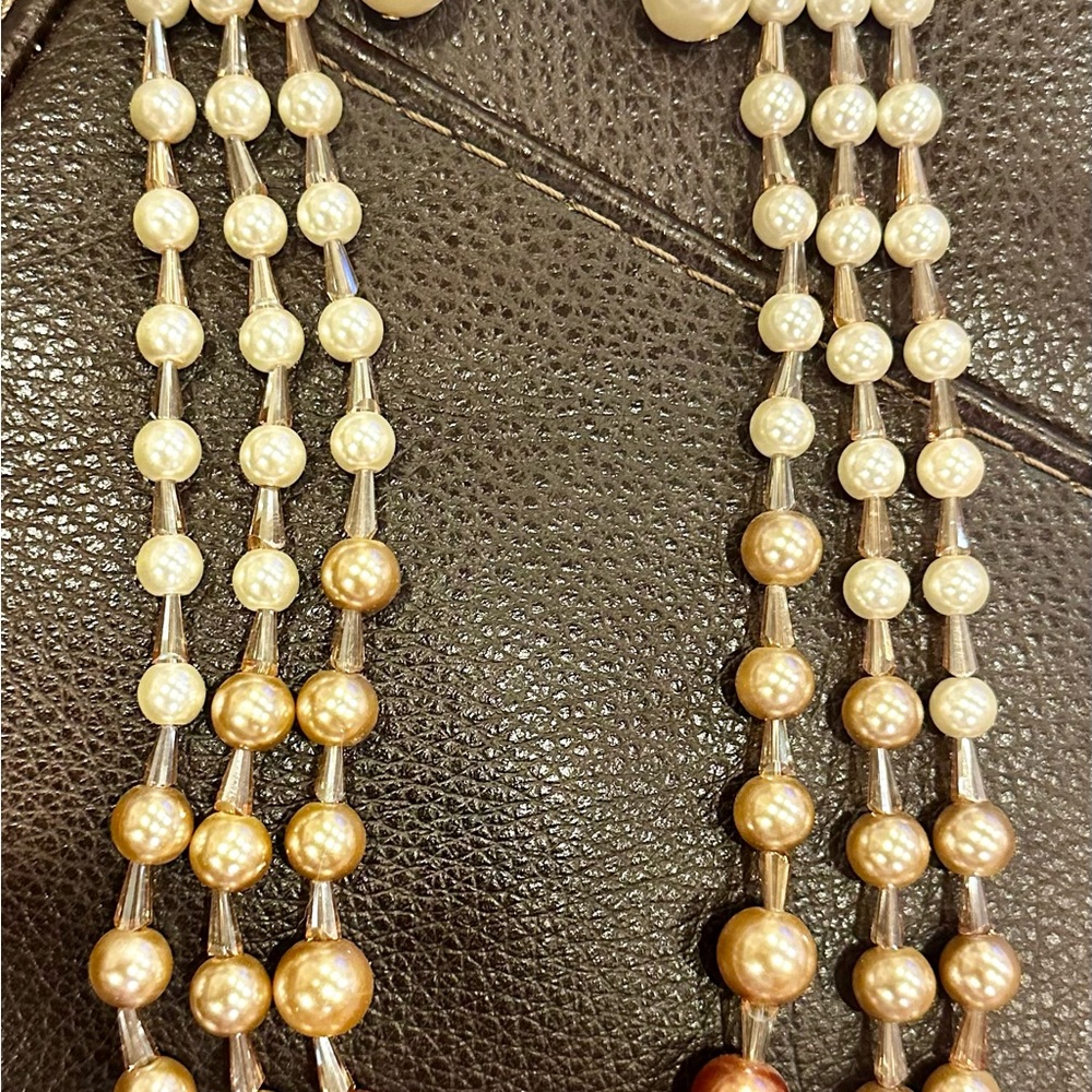 Elegant Faux Pearl Necklace and Earrings